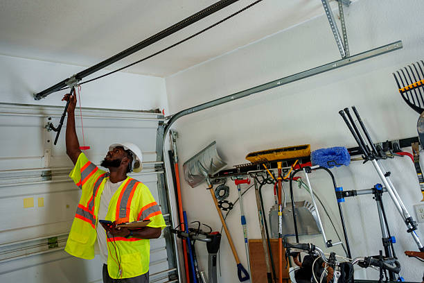 Professional Garage Door Panel Replacement technician working in Newaygo County County, MI